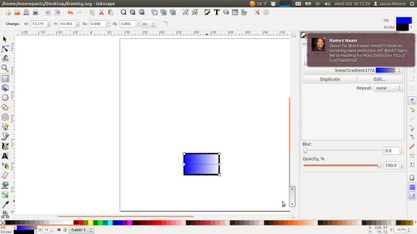 inkscape gradient width